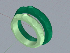 crumpled ring 3D Print Model