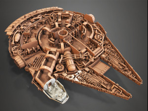millenium falcon 3D 모델
