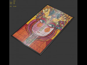 designer carpet she has flowers in her hair from the swedish designer benno arzt 3D Model