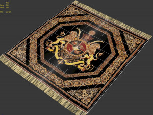 ghom silk carpet sighned vafai 3D Model