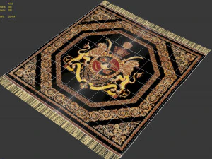 ghom silk carpet sighned vafai 3D Model