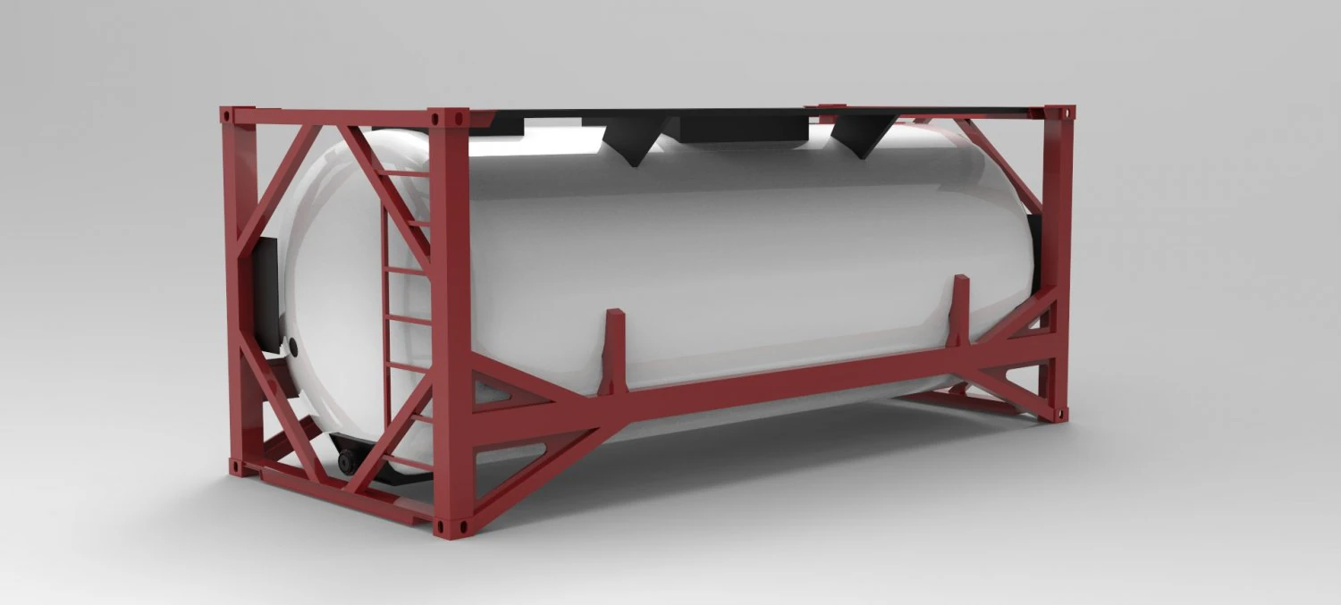 iso tank container 20 3D Model .c4d .max .obj .3ds .fbx .stl .blend 