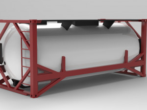 iso tank container 20 3D 모델
