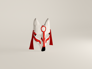 kitsune mask Modelo 3D