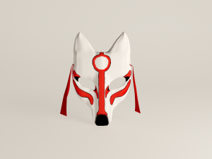 kitsune mask Modelo 3D