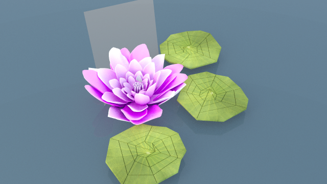 water lily 3D-Modell .c4d .max .obj .3ds .fbx .stl .blend 