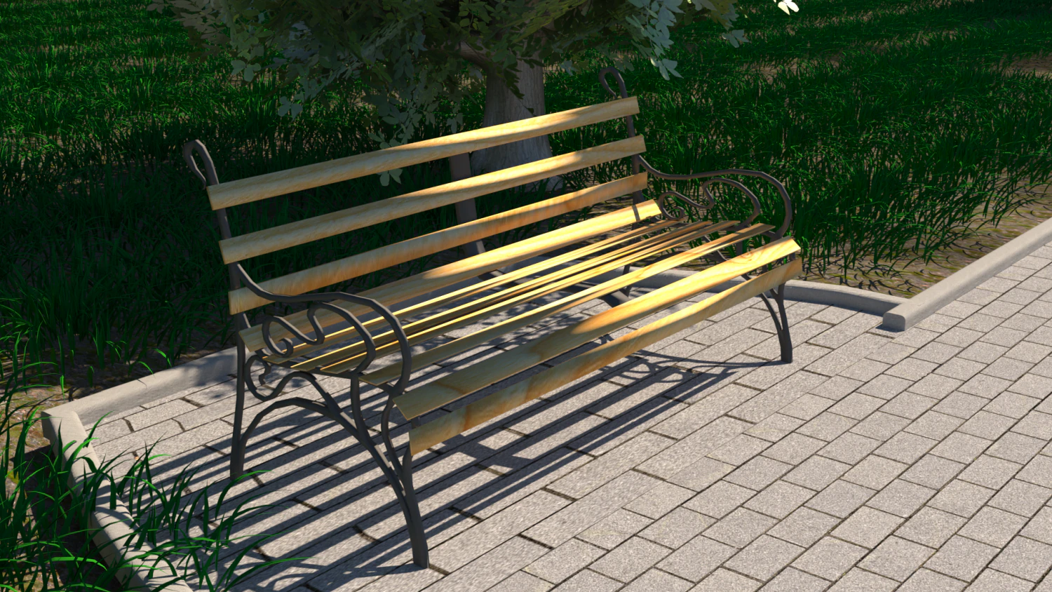 park 3D Model .c4d .max .obj .3ds .fbx .stl .blend 