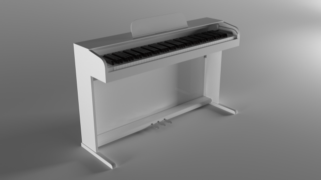 piano Modelo 3D .c4d .max .obj .3ds .fbx .stl .blend 