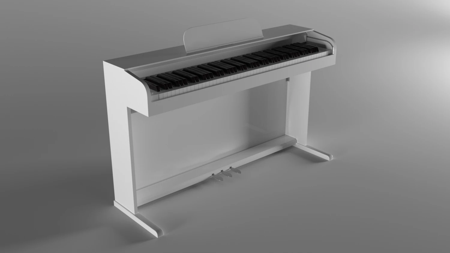 piano 3D Model .c4d .max .obj .3ds .fbx .stl .blend