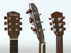 acoustic fender guitar 3D Model