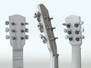 acoustic fender guitar 3D Model
