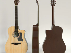 acoustic fender guitar 3D Model