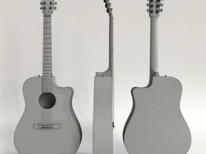 acoustic fender guitar 3D Model
