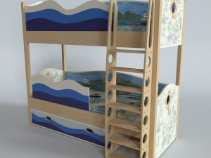 childrens bunk bed 3D 모델