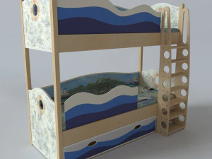 childrens bunk bed 3D Model