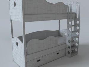 childrens bunk bed 3D Model