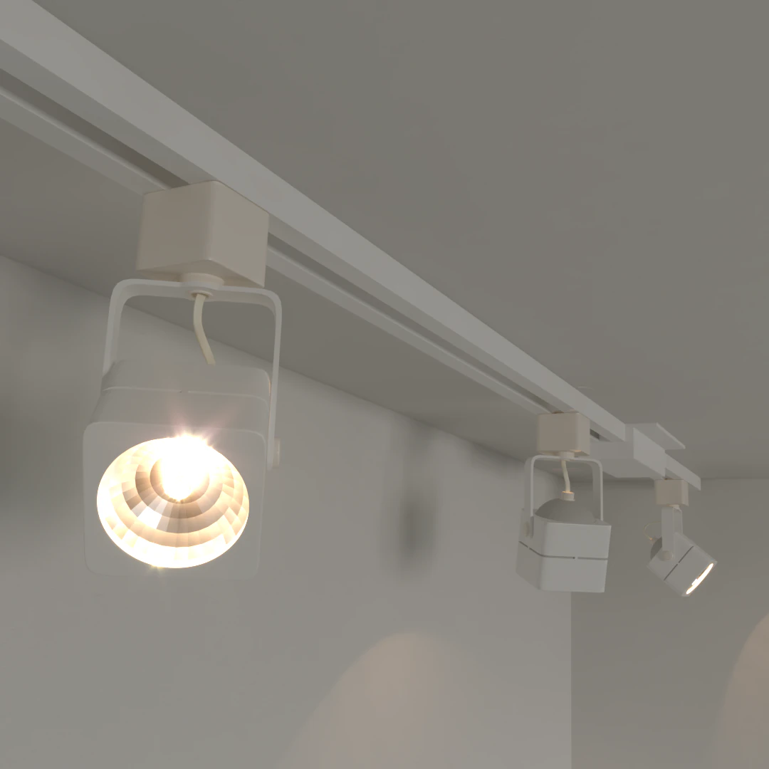 multiple ceiling light 3D Model .c4d .max .obj .3ds .fbx .stl .blend 