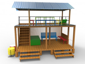 shelter for autumn 3D 모델