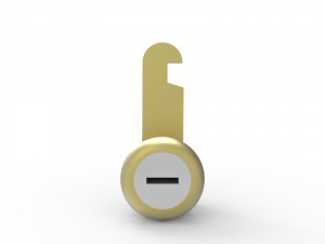 pannel door key 3D 模型