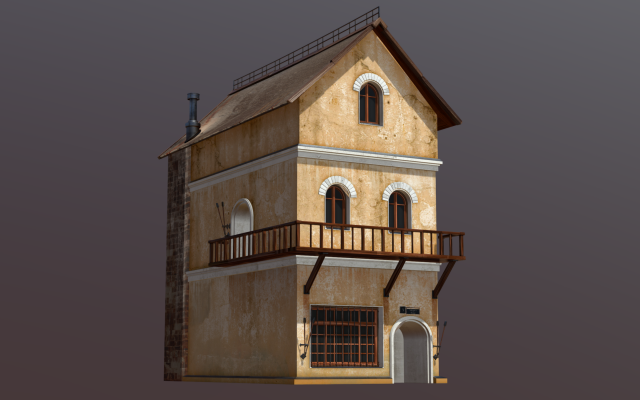 medieval fantasy house 2 3D-Modell .c4d .max .obj .3ds .fbx .stl .blend 