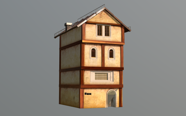 medieval fantasy house 4 3D Model .c4d .max .obj .3ds .fbx .stl .blend 