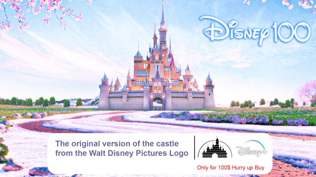 Disney castle Original Version WIP 3D 模型 .c4d .max .obj .3ds .fbx .stl .blend 