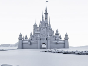 Disney castle Original Version WIP 3D 模型