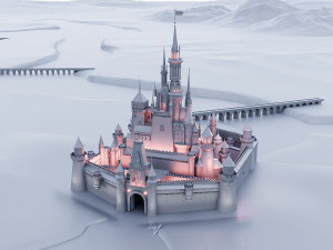 Disney castle Original Version WIP 3D 模型