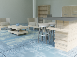 semi realistic living room collection - 4k textures Modello 3D