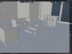 semi realistic living room collection - 4k textures Modello 3D