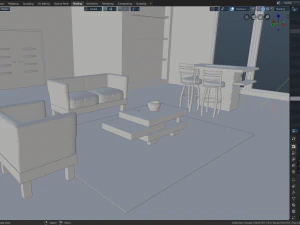 semi realistic living room collection - 4k textures 3D Model