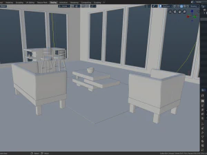 semi realistic living room collection - 4k textures 3D Model