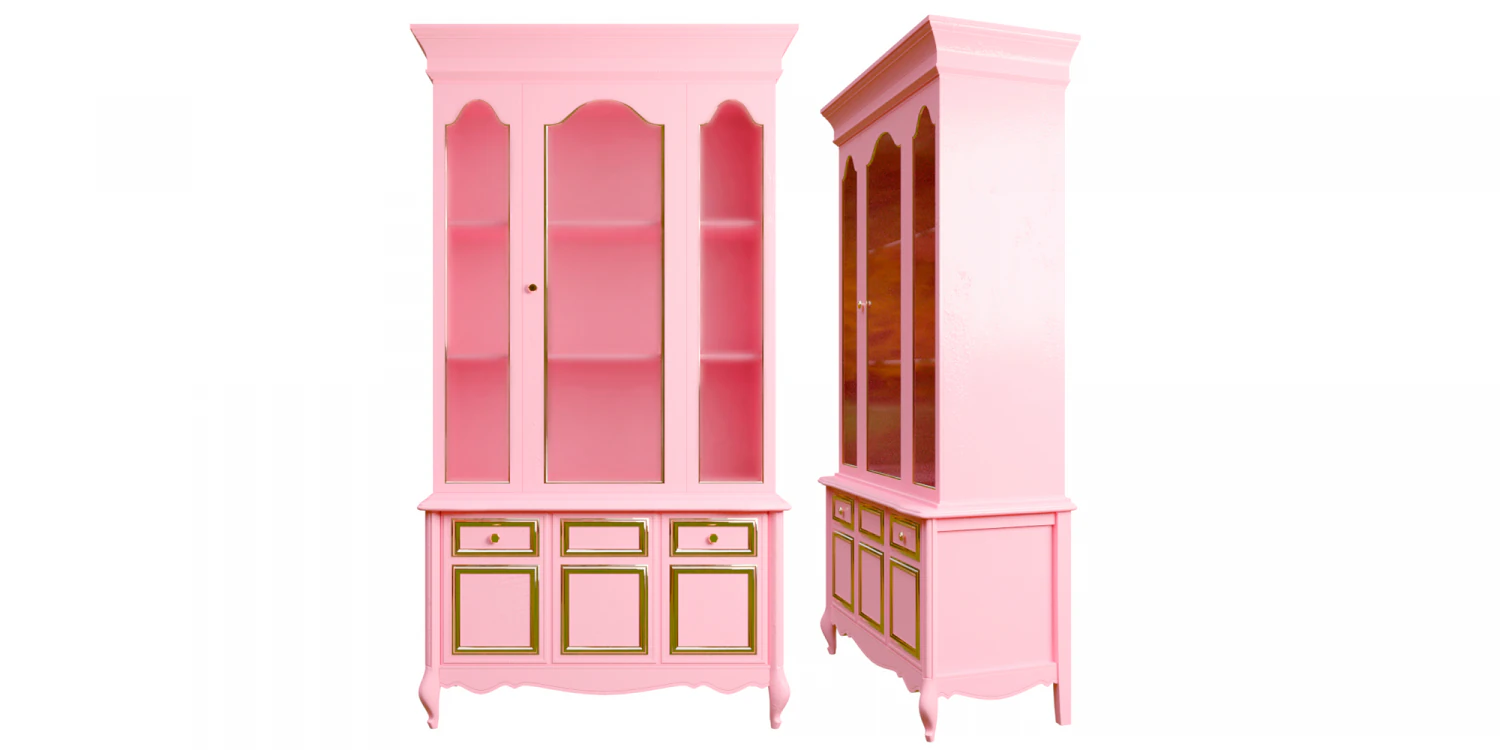 pink cabinet 3D Model .c4d .max .obj .3ds .fbx .stl .blend 