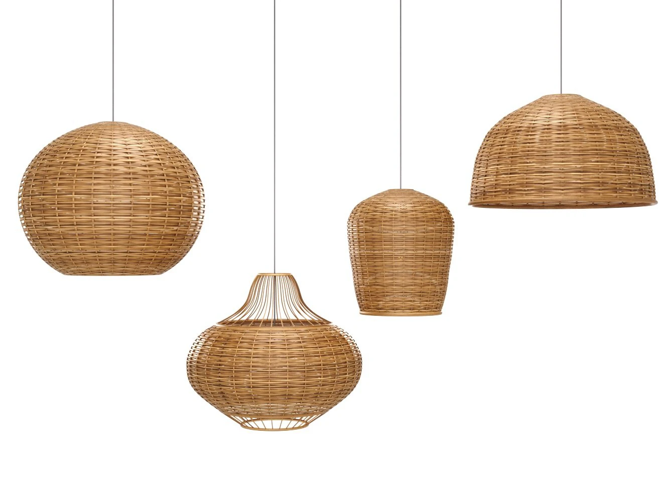 bamboo lamp 3D Model .c4d .max .obj .3ds .fbx .stl .blend 