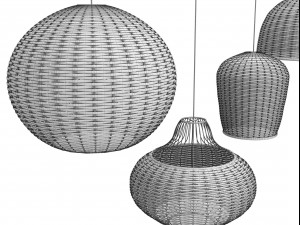 bamboo lamp Model 3D