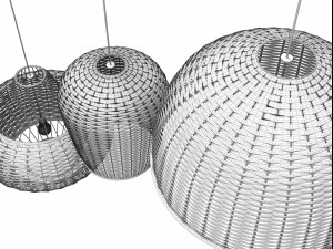 bamboo lamp Model 3D