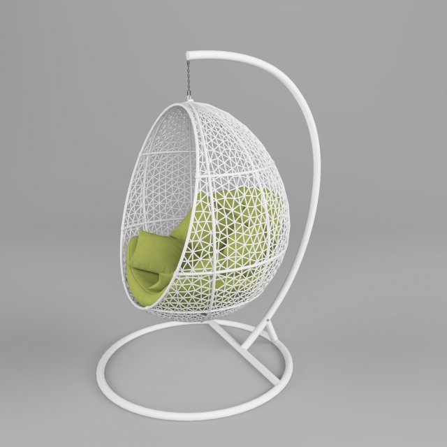 white basket sofa Model 3D .c4d .max .obj .3ds .fbx .stl .blend 