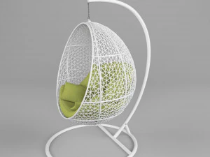 흰색 바구니 소파 3D 모델