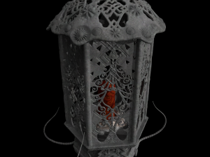 lantern with candle 3D Model