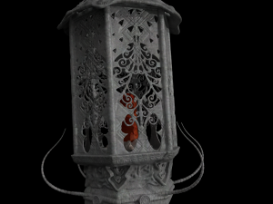 lantern with candle 3D Model