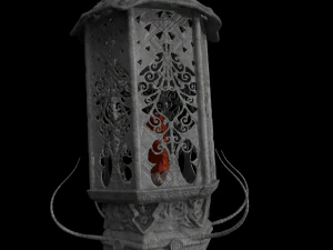 lantern with candle 3D Model