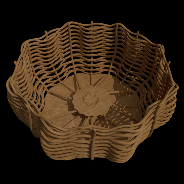 basket 3D Модель .c4d .max .obj .3ds .fbx .stl .blend 
