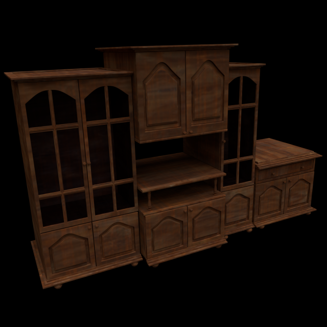 home cabinet 3D 模型 .c4d .max .obj .3ds .fbx .stl .blend 