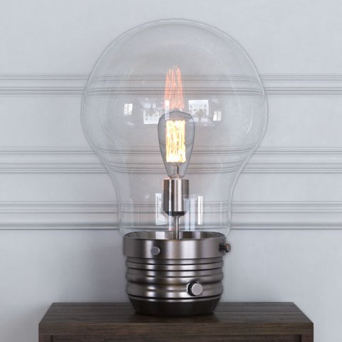 edison table lamp with globe shade 3Dモデル .c4d .max .obj .3ds .fbx .stl .blend 