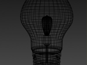 edison table lamp with globe shade 3Dモデル