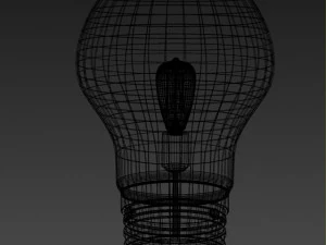 edison table lamp with globe shade 3D Model