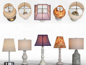 table lamp set 3D Model