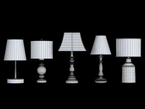 table lamp set 3D Model