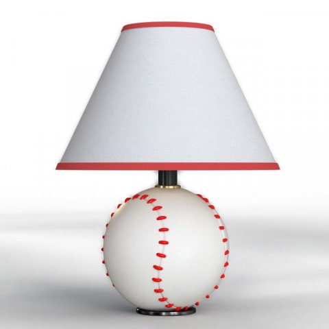 tessa baseball table lamp 3D Model .c4d .max .obj .3ds .fbx .stl .blend 
