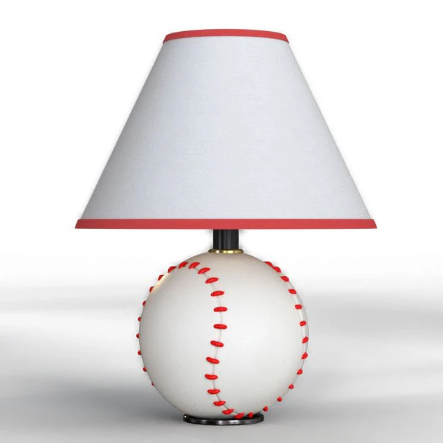 tessa baseball table lamp 3D Model .c4d .max .obj .3ds .fbx .stl .blend 